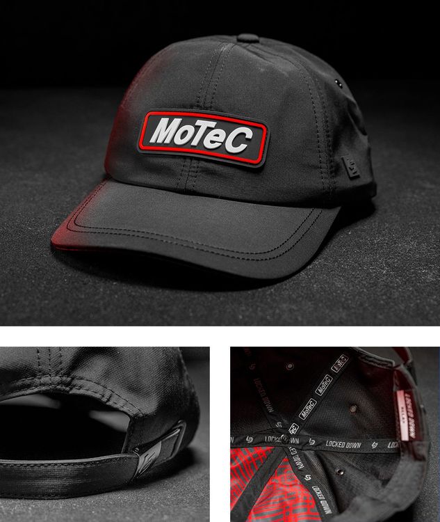 Motec Black Relax Strapback Cap